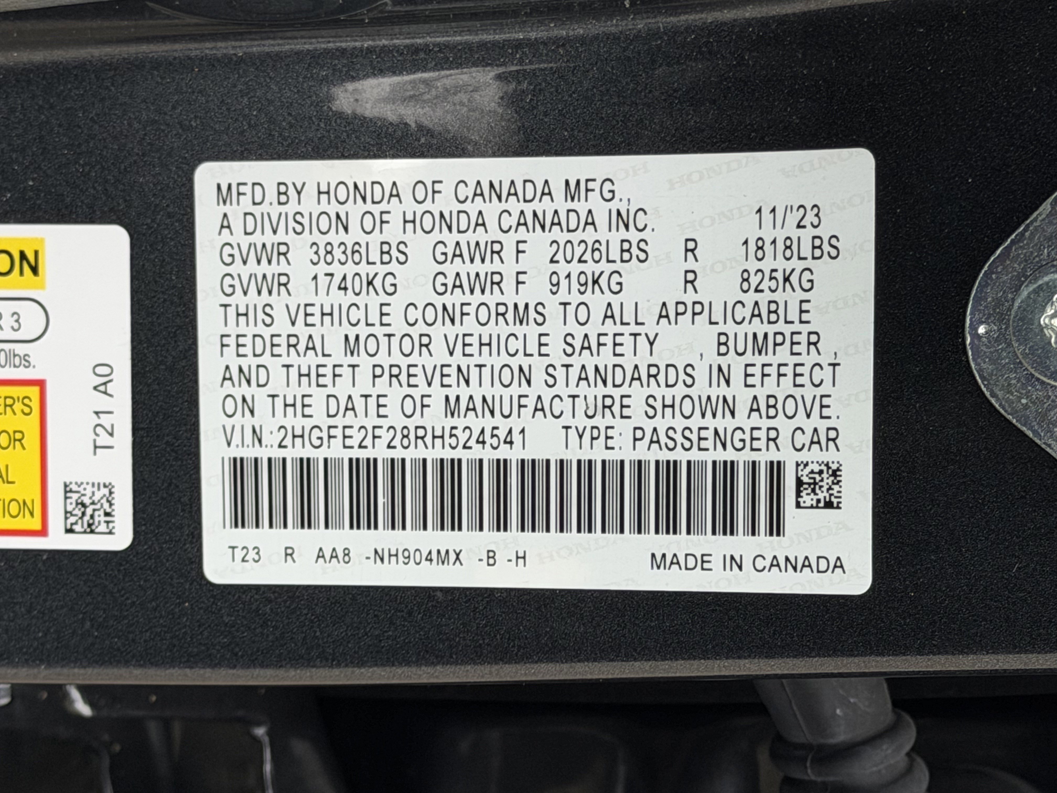 Certified 2024 Honda Civic LX image 28