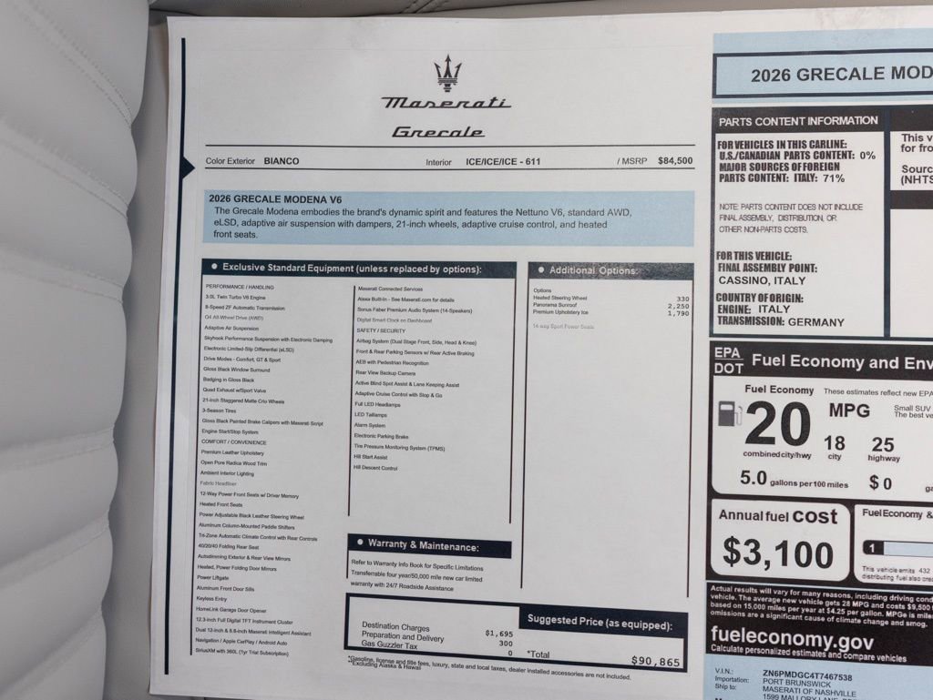 New 2026 Maserati Grecale Modena image 73