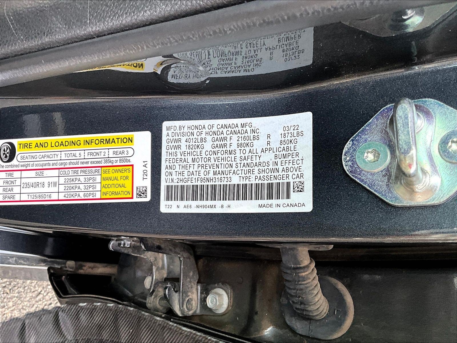 Used 2022 Honda Civic Touring image 19