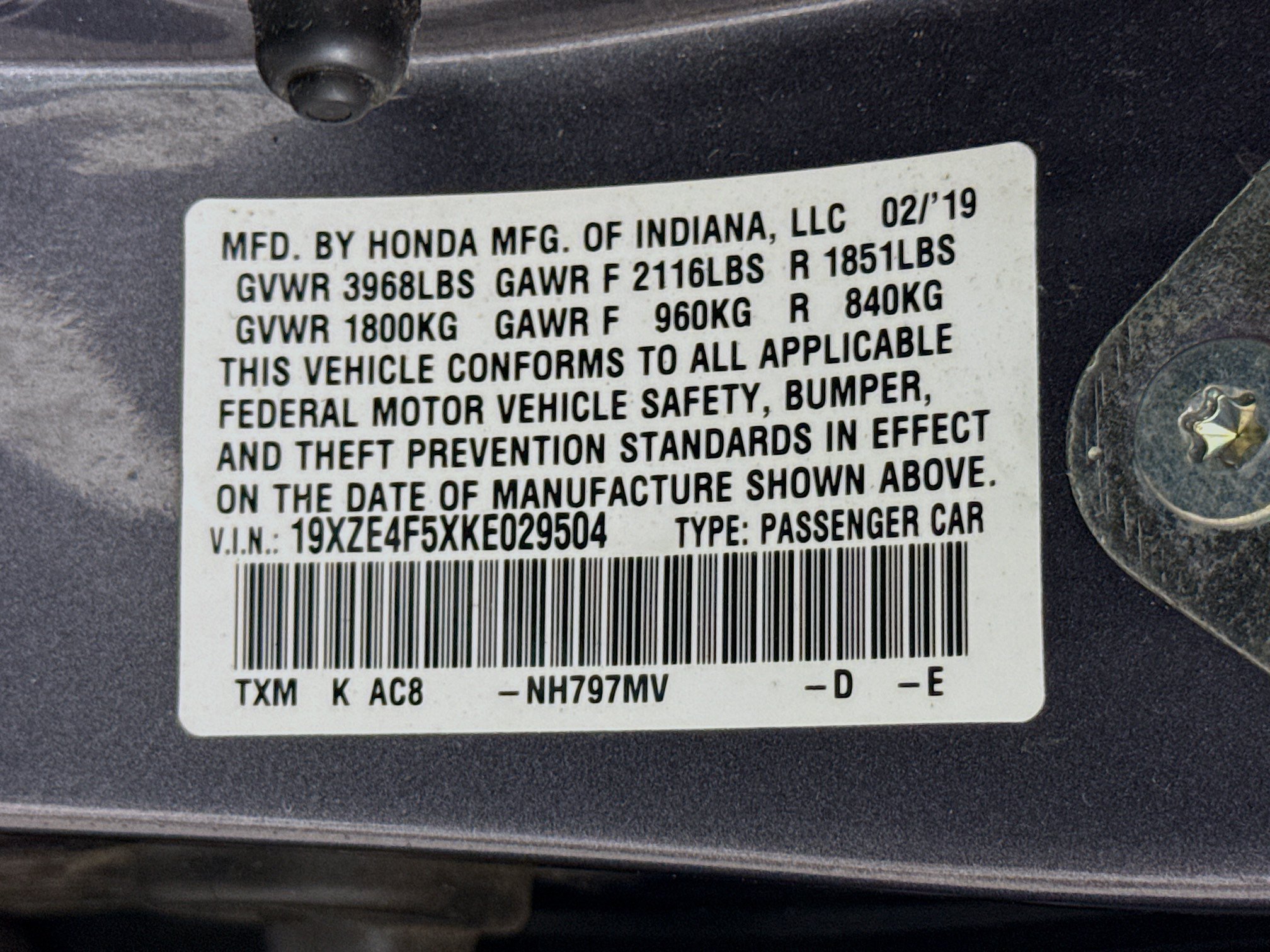 Used 2019 Honda Insight EX image 28