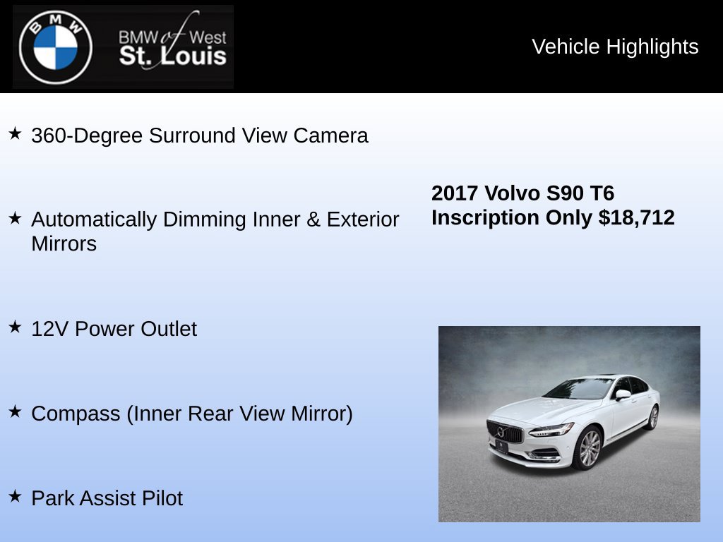Used 2017 Volvo S90 T6 Inscription w/ Vision Package AWD/4WD image 15