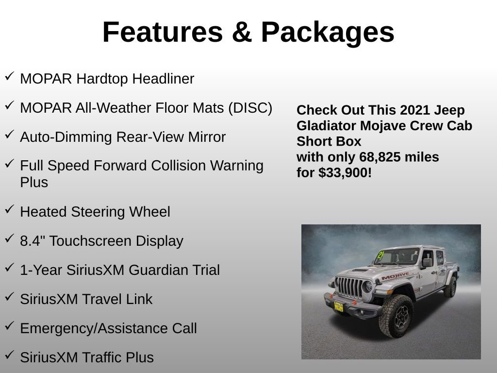 Used 2021 Jeep Gladiator Mojave AWD/4WD image 17