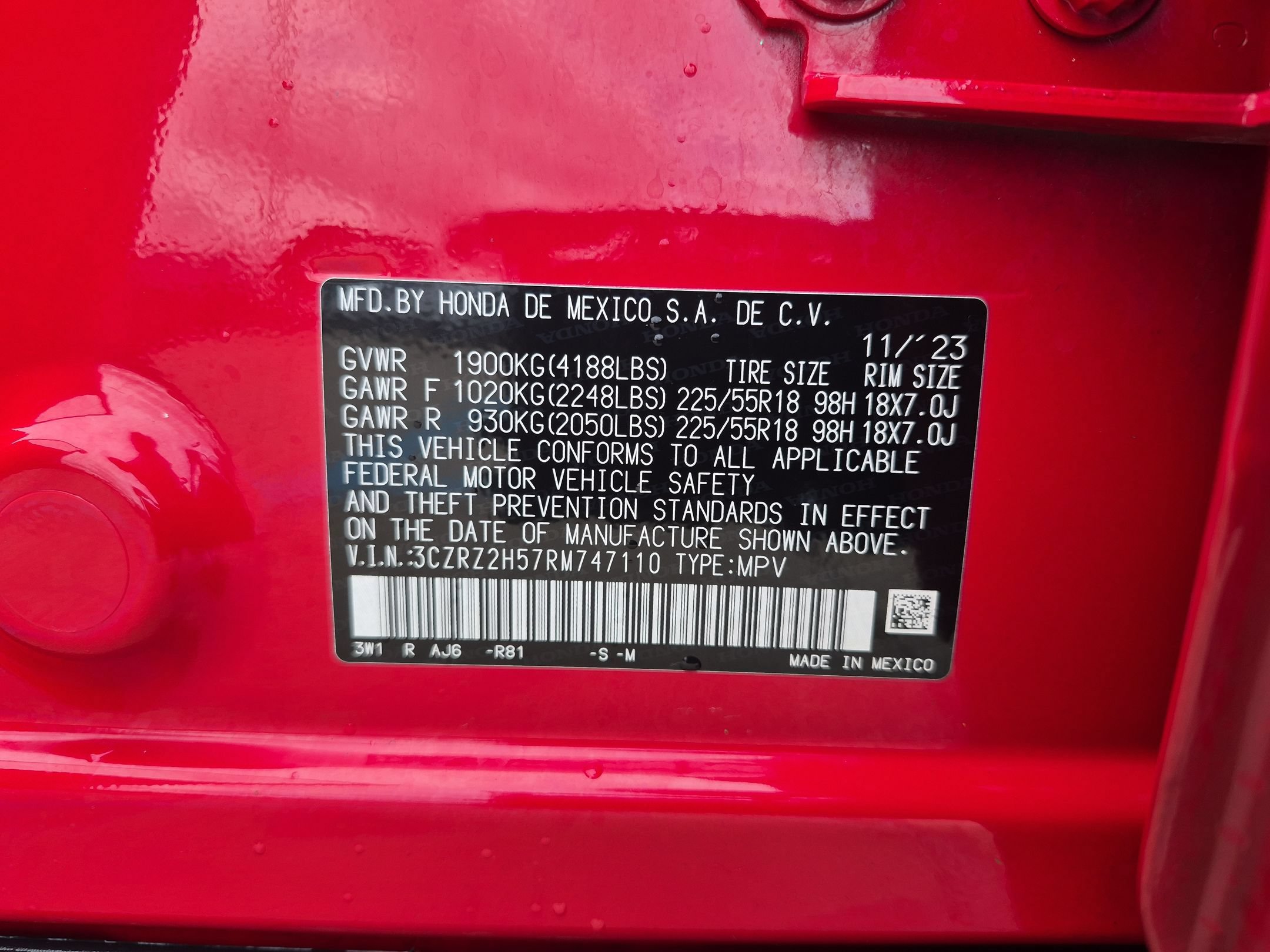 Certified 2024 Honda HR-V Sport image 33