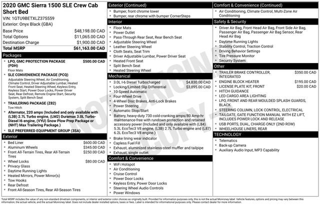 Used 2020 GMC Sierra 1500 SLE w/ LPO, GMC Protection Package AWD/4WD image 28