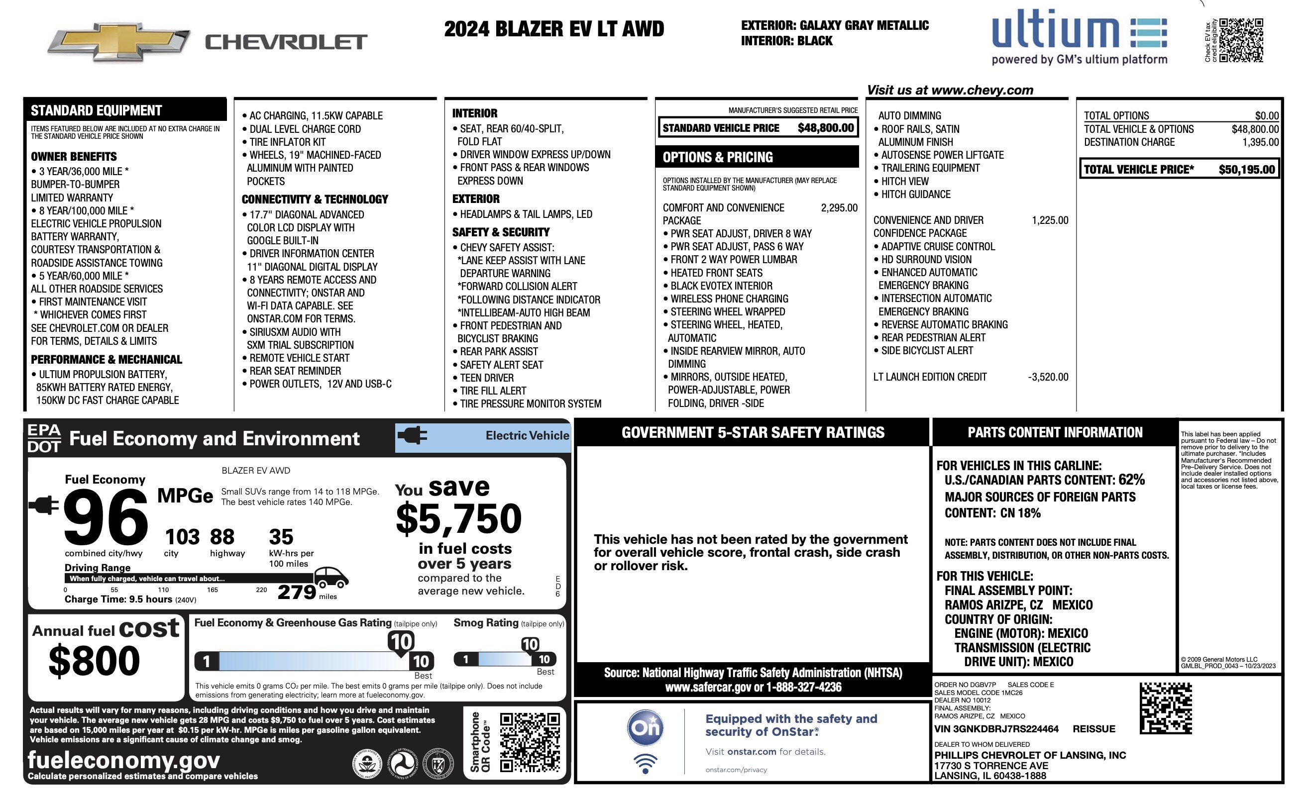 Used 2024 Chevrolet Blazer EV LT AWD/4WD image 2