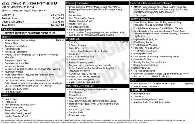 Used 2022 Chevrolet Blazer Premier FWD image 7