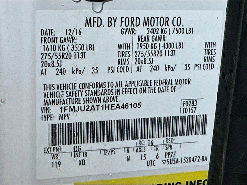 Used 2017 Ford Expedition Limited w/ Equipment Group 301A AWD/4WD image 38
