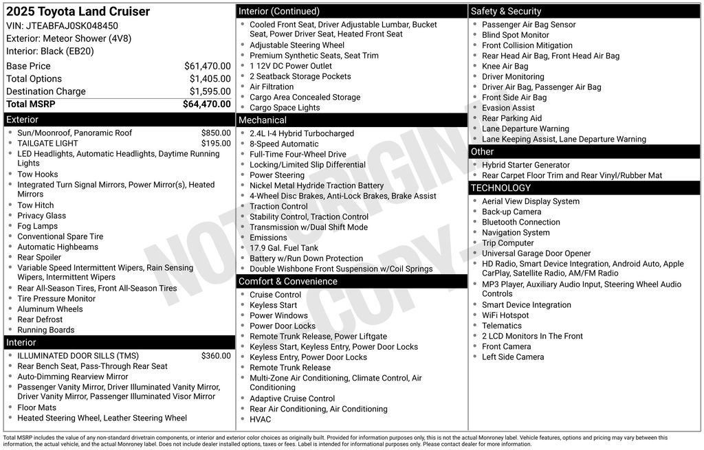 Certified 2025 Toyota Land Cruiser AWD/4WD image 38