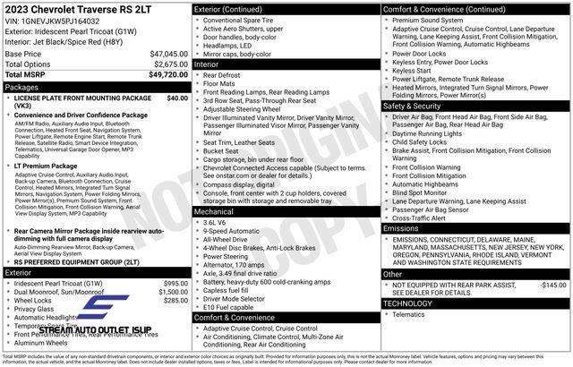 Used 2023 Chevrolet Traverse RS image 50