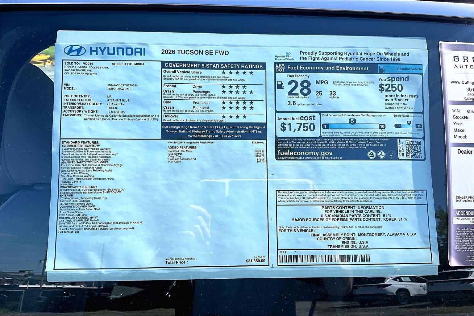 New 2026 Hyundai Tucson SE FWD image 19