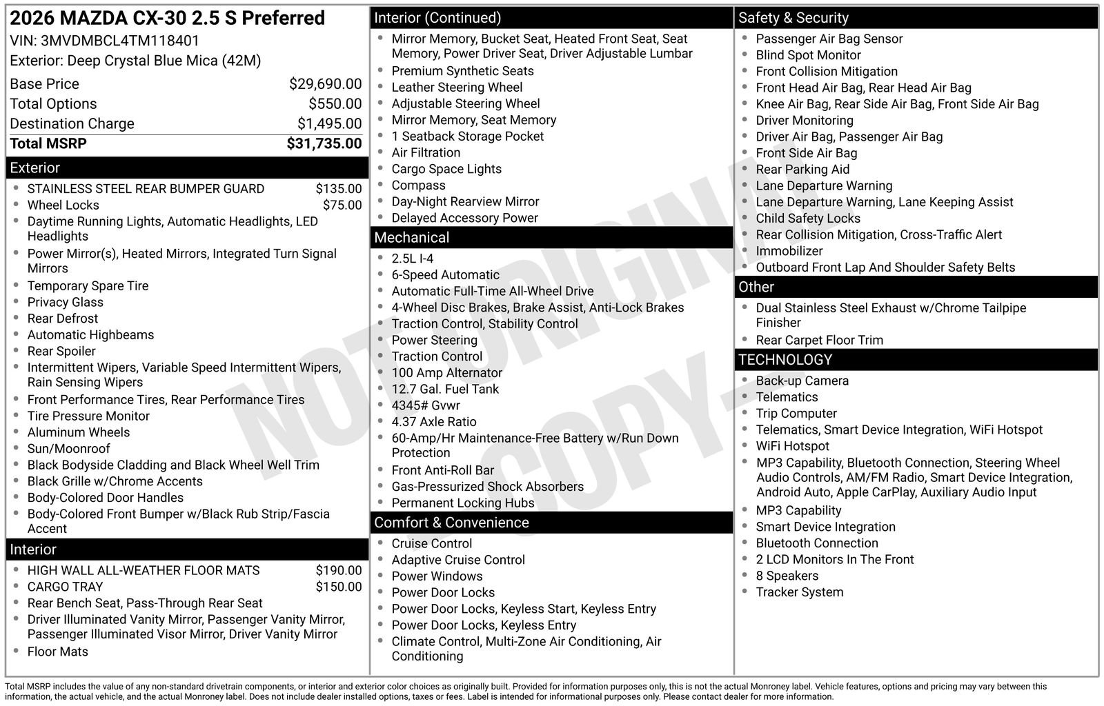 Certified 2026 MAZDA CX-30 AWD 2.5 S image 16