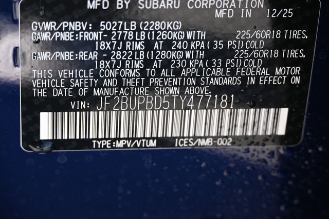 New 2026 Subaru Outback Premium AWD/4WD image 20
