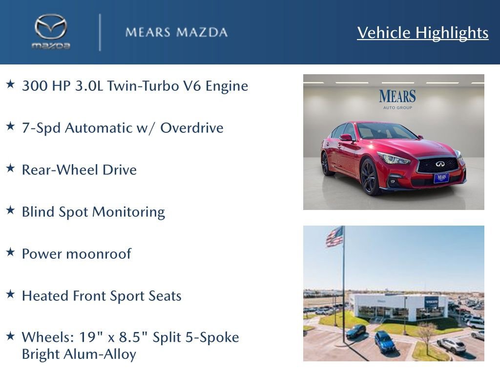 Used 2021 INFINITI Q50 Signature Edition w/ Cargo Package image 2