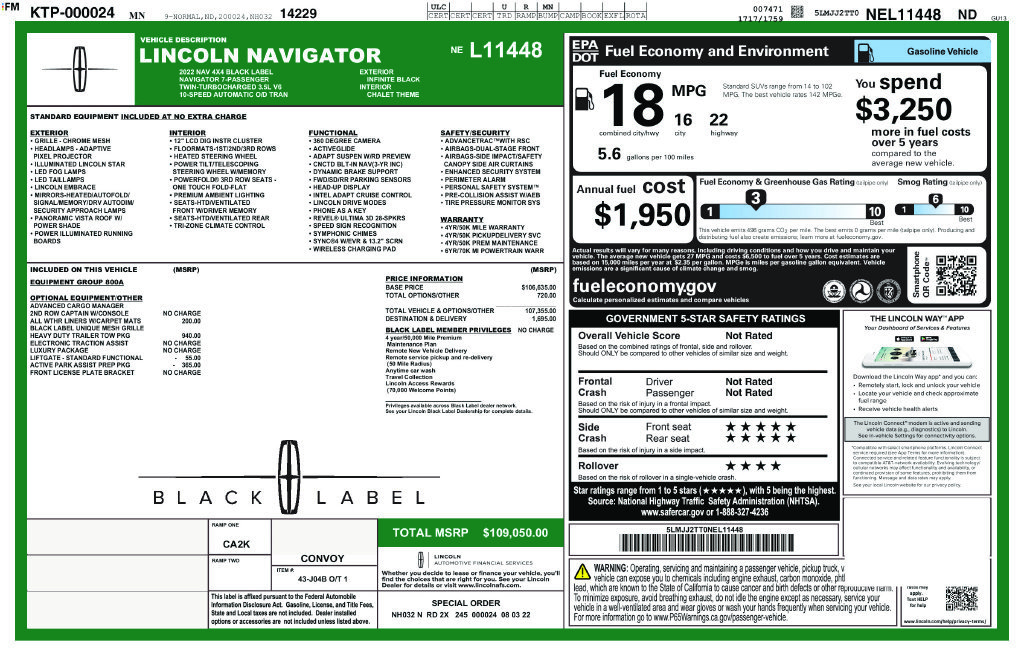 Used 2022 Lincoln Navigator Black Label AWD/4WD image 51