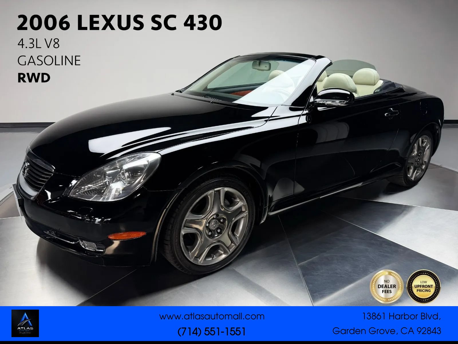 Used 2006 Lexus SC 430 Convertible w/ Preferred Accessory Pkg RWD image 1