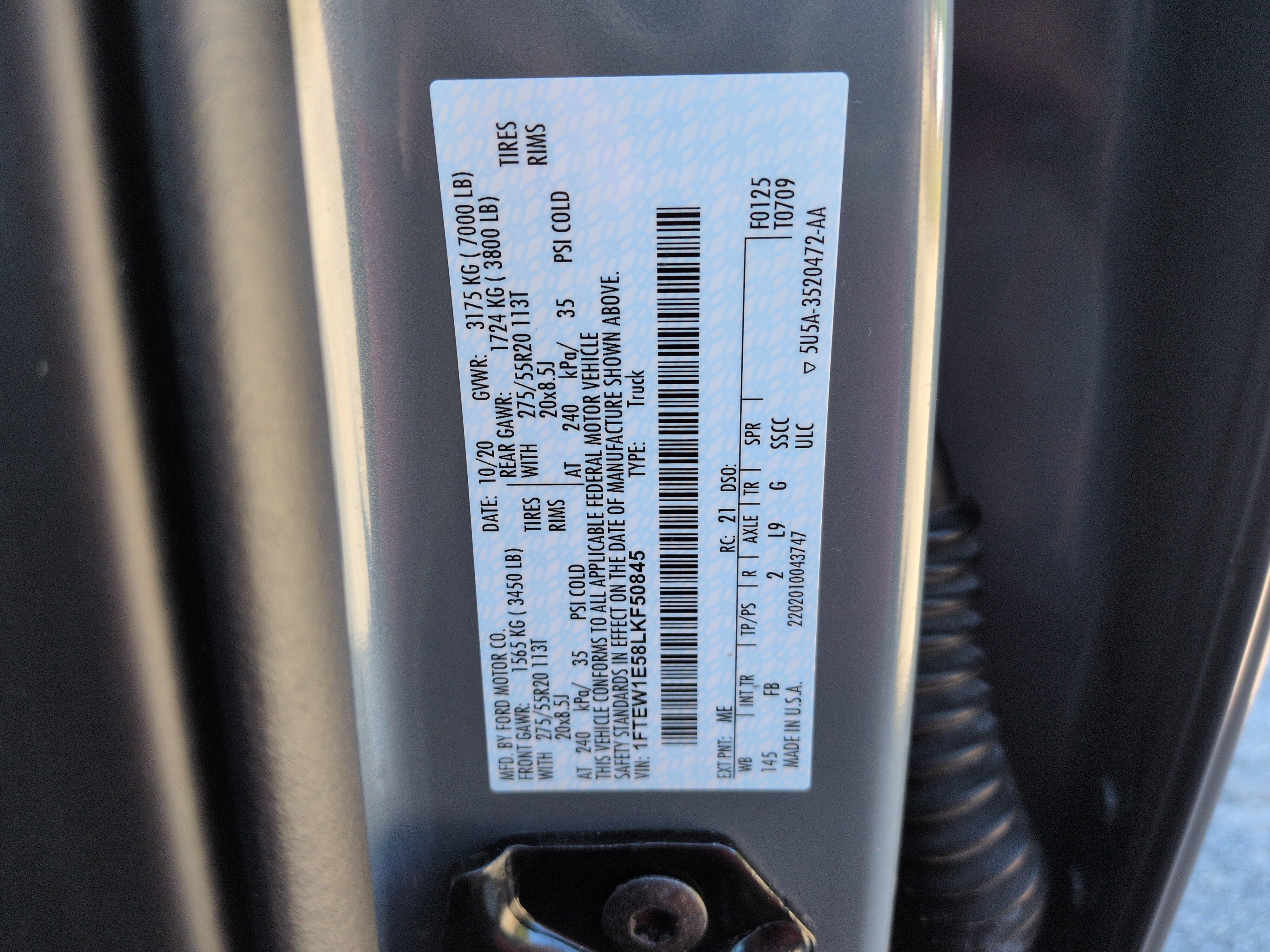 Certified 2020 Ford F150 XLT w/ Equipment Group 302A Luxury AWD/4WD image 27
