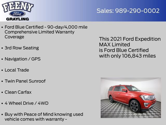 Used 2021 Ford Expedition Max Limited AWD/4WD image 5