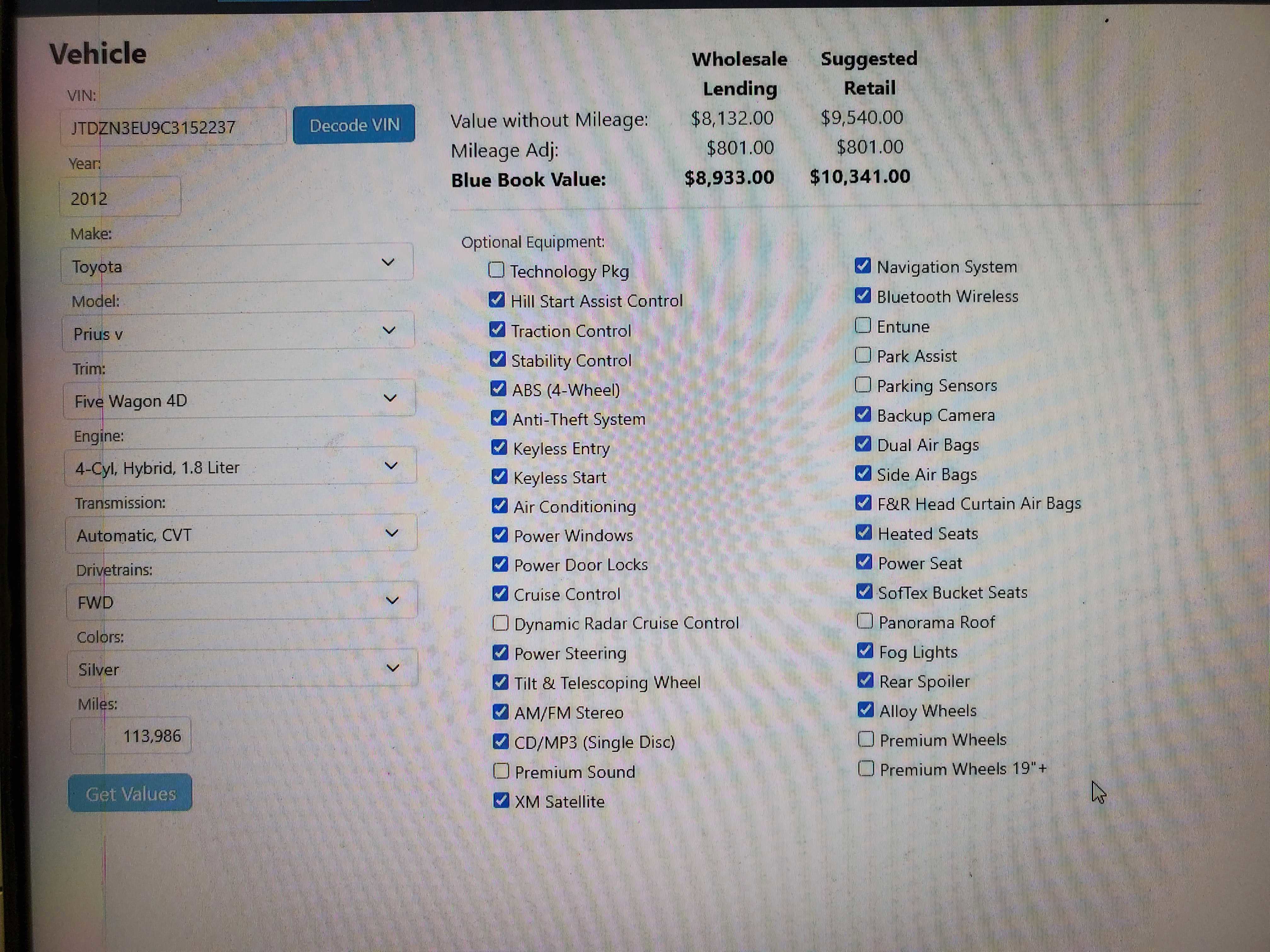 Used 2012 Toyota Prius V Five FWD image 27