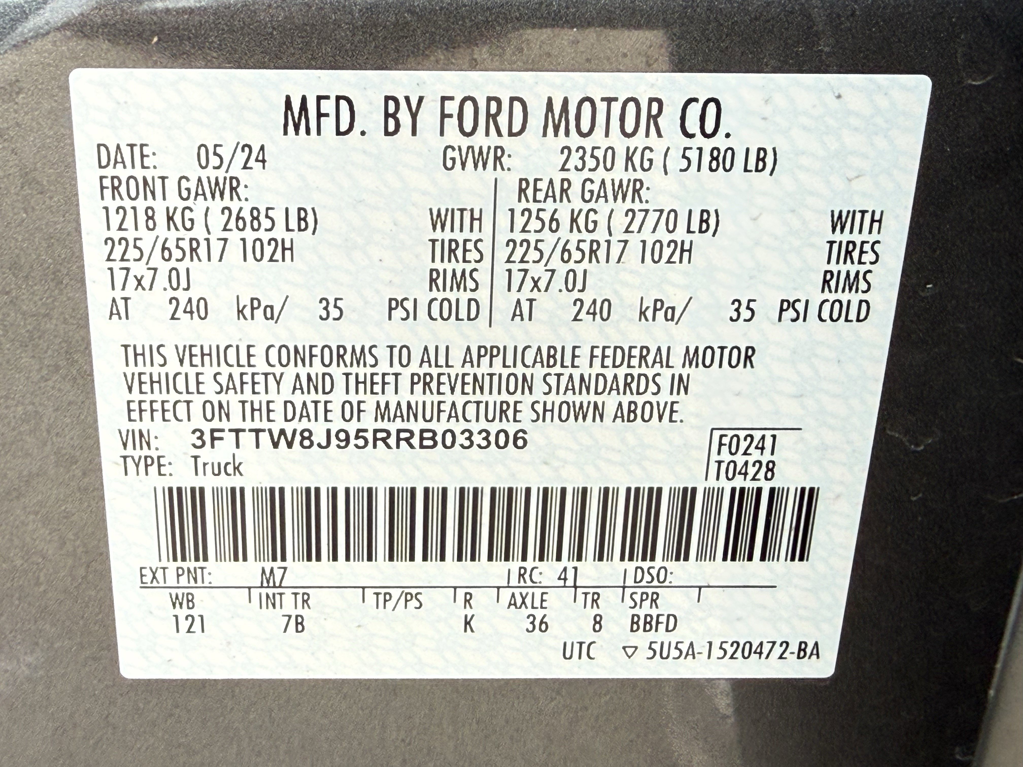 Used 2024 Ford Maverick XLT w/ Equipment Group 300A Standard image 34