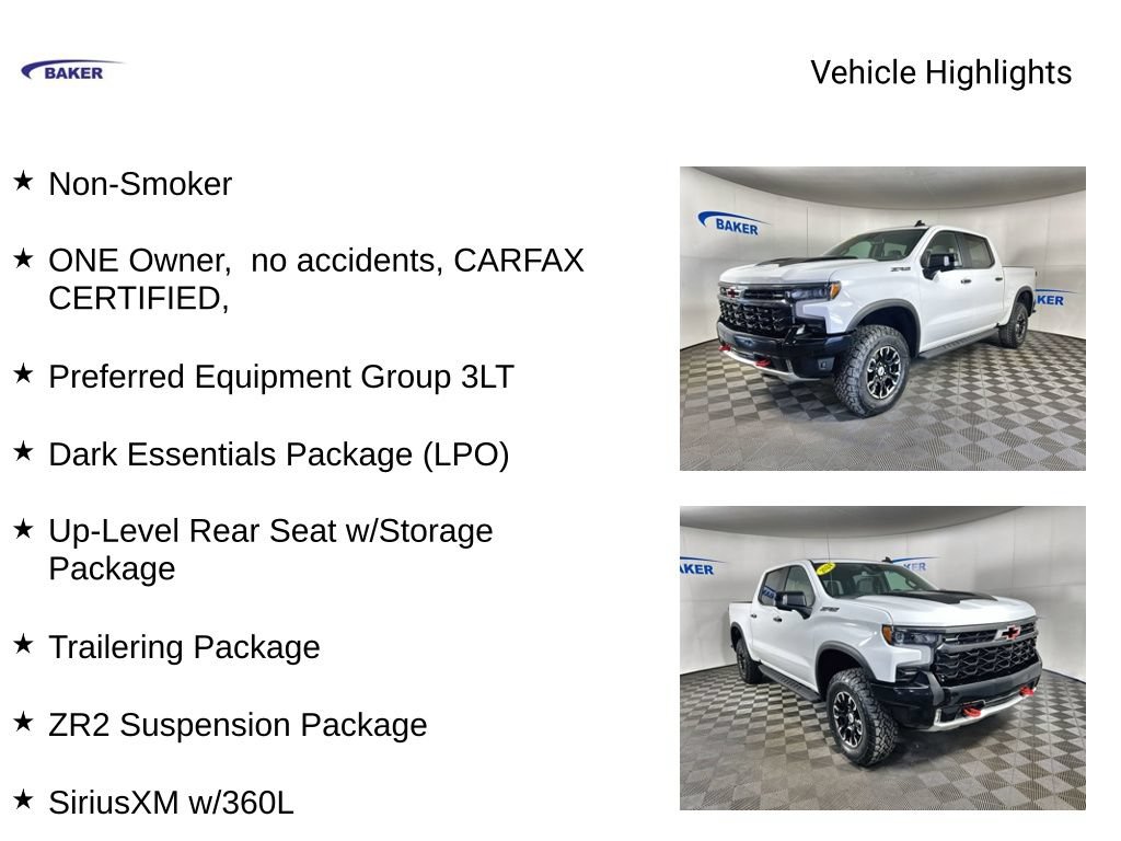 Certified 2024 Chevrolet Silverado 1500 ZR2 w/ LPO, Dark Essentials Package AWD/4WD image 4