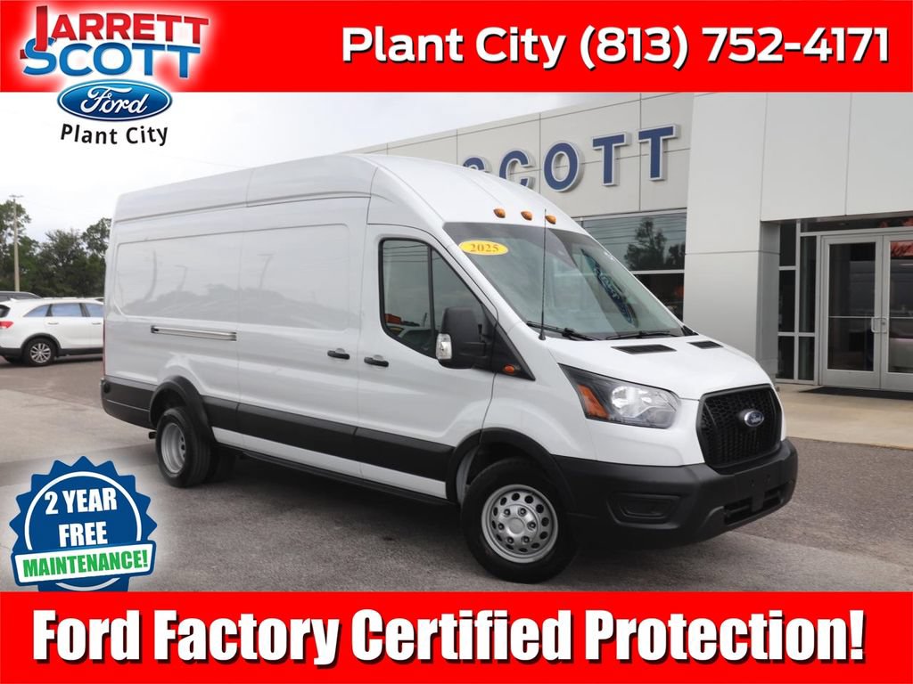 Certified 2025 Ford Transit 350 148 High Roof Extended DRW w/ Interior Upgrade Package AWD/4WD image 1