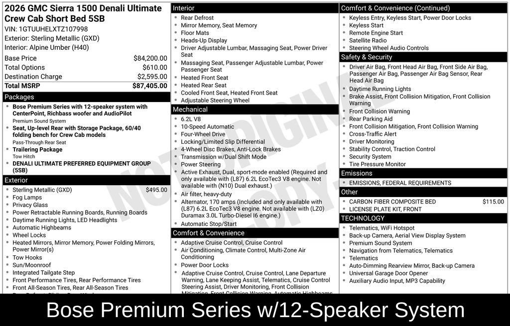 New 2026 GMC Sierra 1500 Denali Ultimate image 8