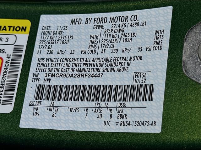 New 2025 Ford Bronco Sport Badlands w/ Badlands Tech Package image 17