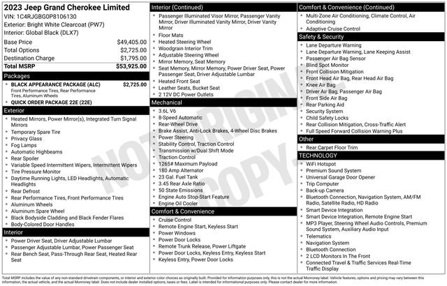 Used 2023 Jeep Grand Cherokee Limited w/ Black Appearance Package RWD image 30