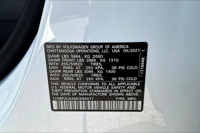 Certified 2021 Volkswagen Atlas SEL AWD/4WD image 21
