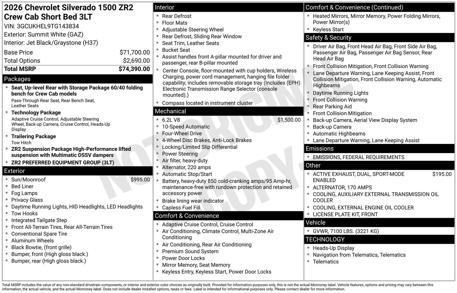 New 2026 Chevrolet Silverado 1500 ZR2 image 32