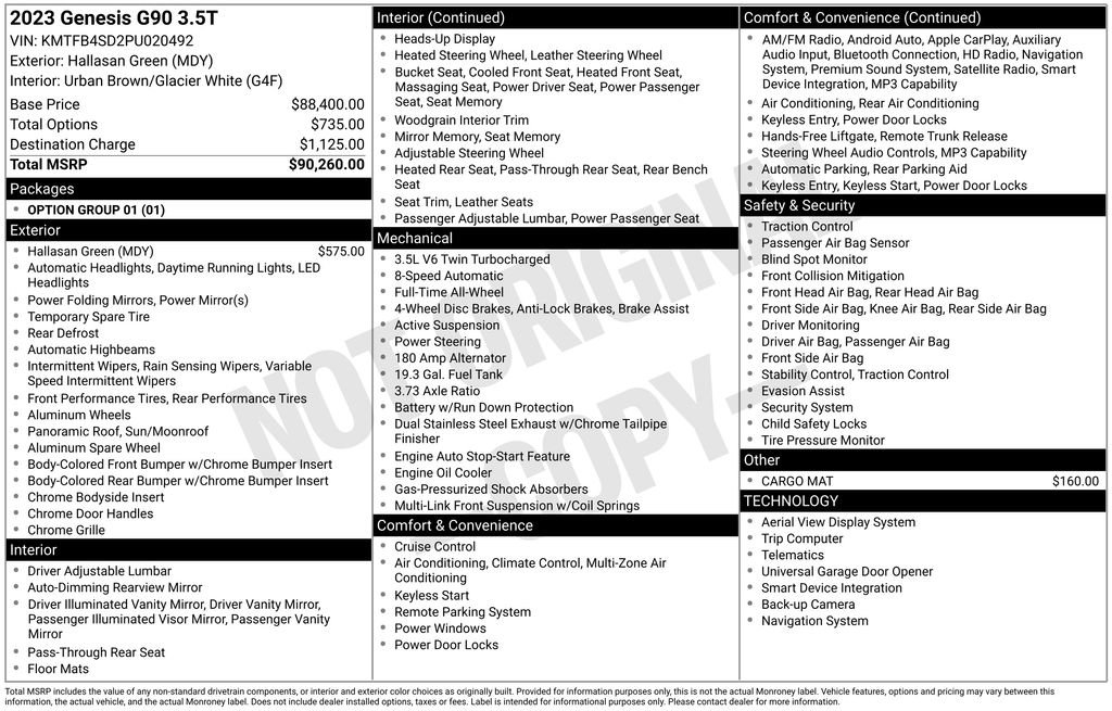 Used 2023 Genesis G90 3.5T image 5