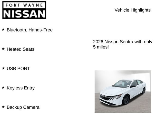 New 2026 Nissan Sentra SV image 7