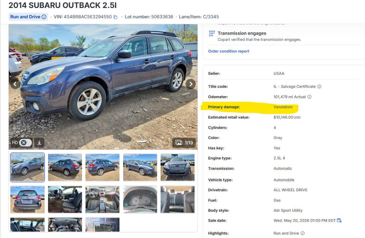 Used 2014 Subaru Outback 2.5i w/ Popular Package #1A AWD/4WD image 44