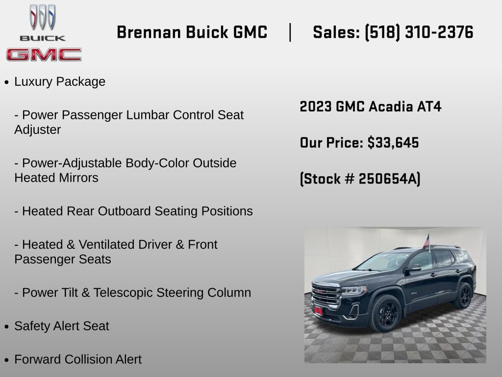 Certified 2023 GMC Acadia AT4 w/ Technology Package AWD/4WD image 18