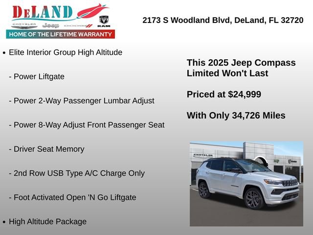 Used 2025 Jeep Compass Limited w/ Driver Assist Group I AWD/4WD image 13