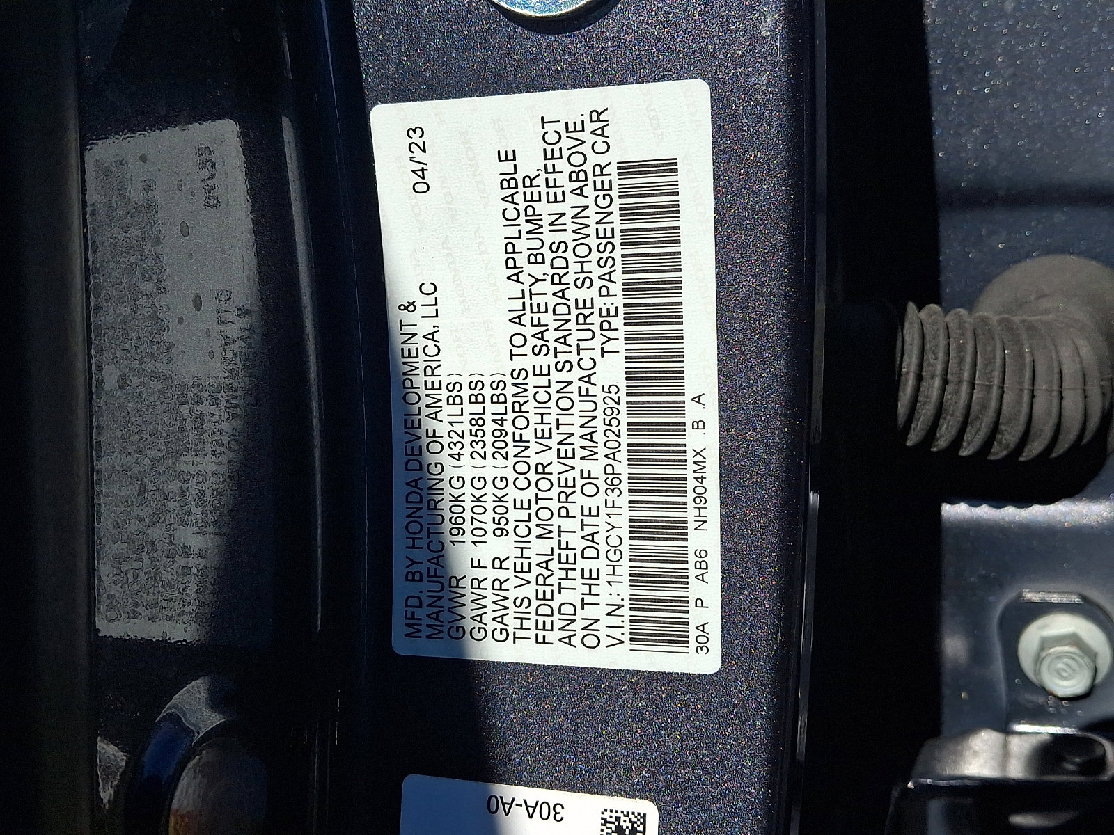 Certified 2023 Honda Accord EX image 20