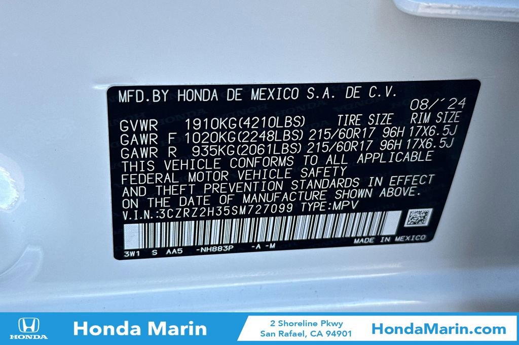 Certified 2025 Honda HR-V LX image 36