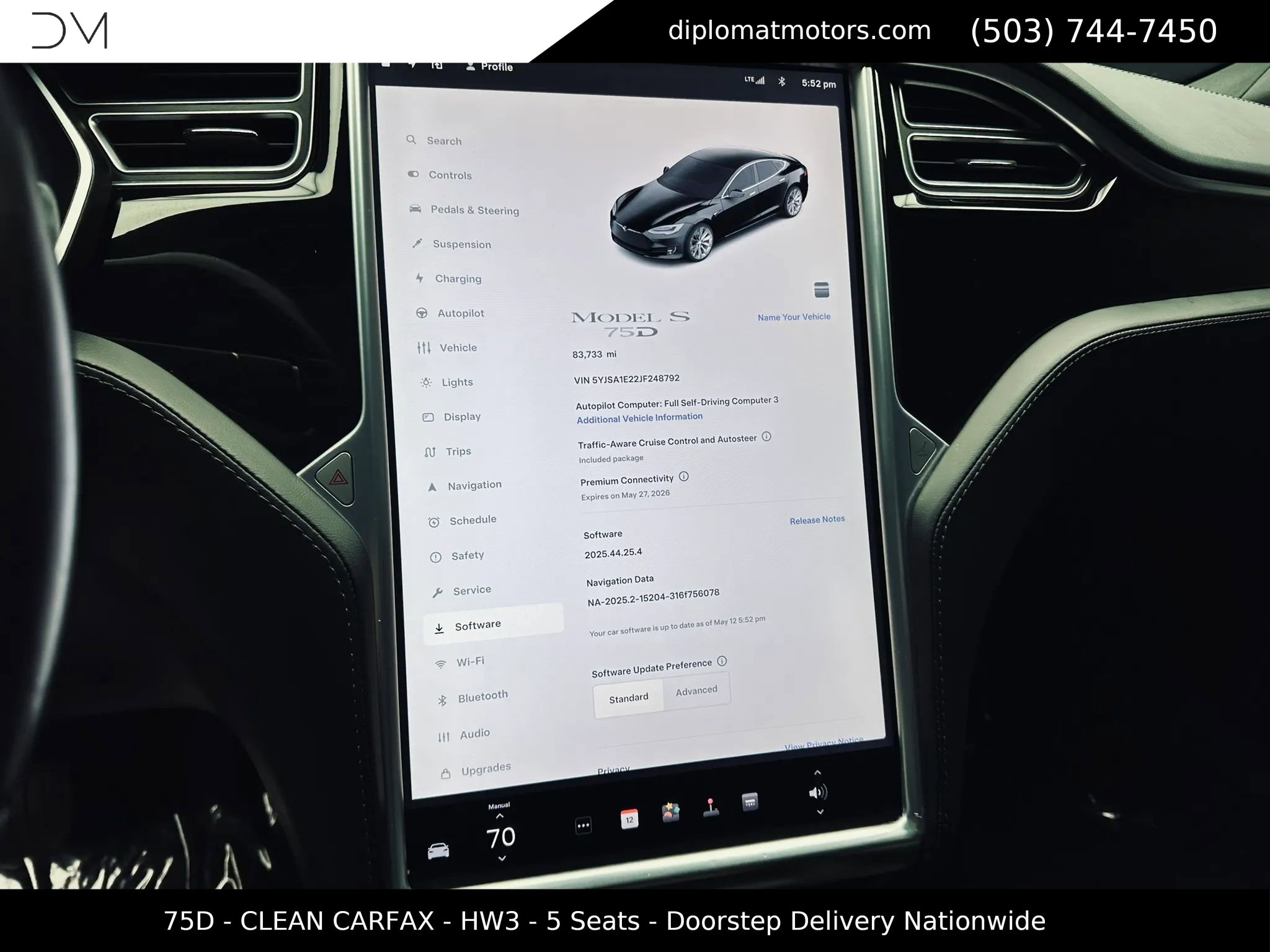 Used 2018 Tesla Model S 75D AWD/4WD image 33