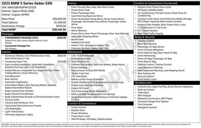 Used 2023 BMW 530i w/ Convenience Package image 45