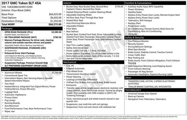 Used 2017 GMC Yukon SLT w/ Open Road Package image 17