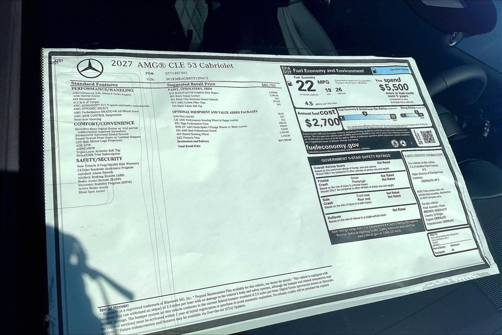 New 2027 Mercedes-Benz CLE 53 AMG 4MATIC Cabriolet image 13