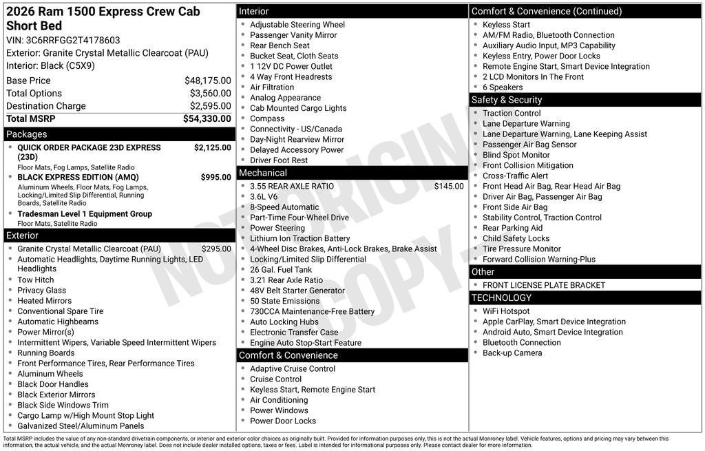 New 2026 RAM 1500 Express AWD/4WD image 8