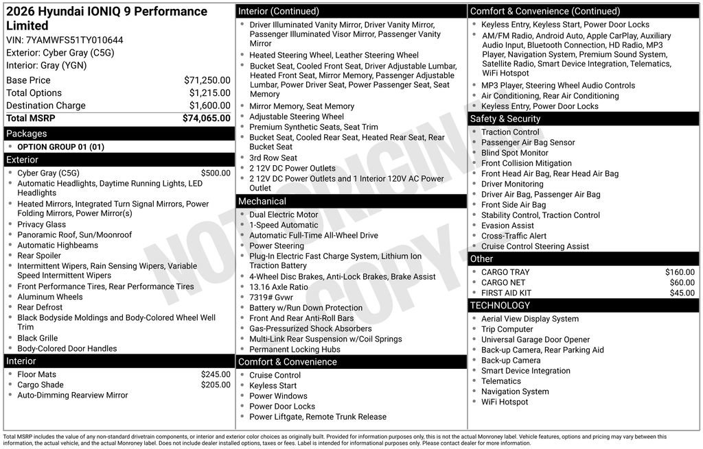 New 2026 Hyundai Ioniq 9 Limited image 6