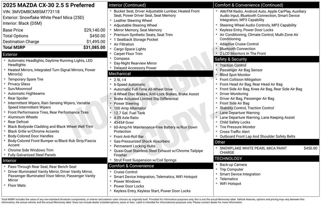 Certified 2025 MAZDA CX-30 AWD 2.5 S w/ Preferred Package image 5