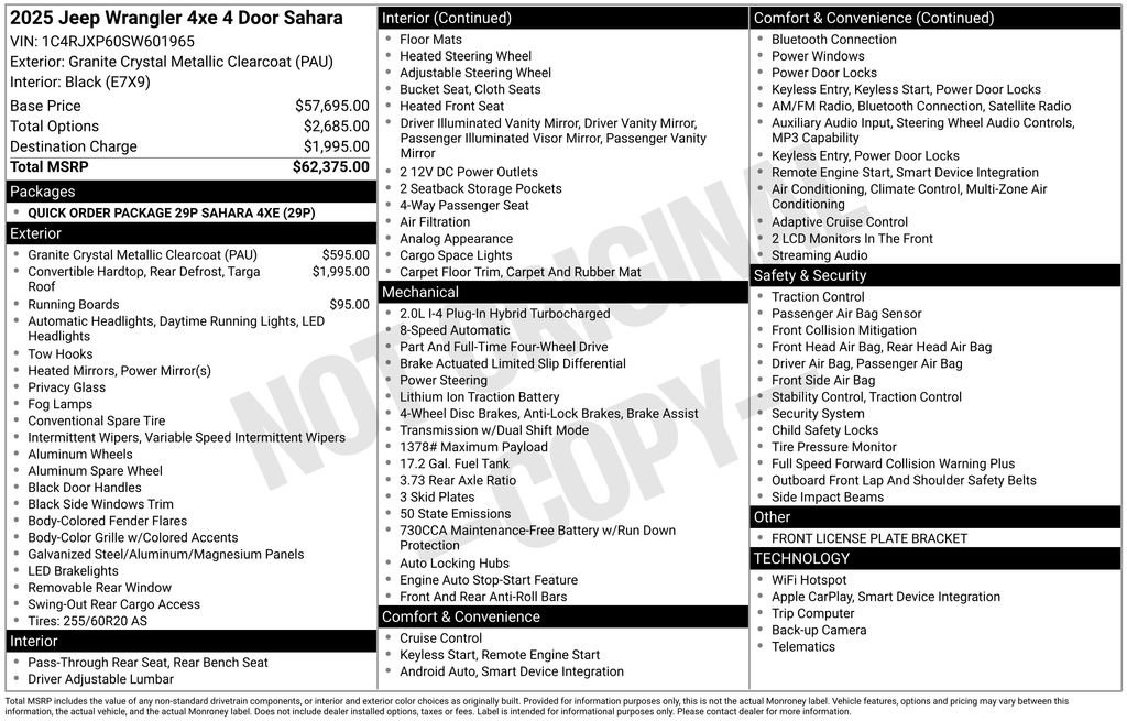 Certified 2025 Jeep Wrangler Unlimited Sahara AWD/4WD image 55