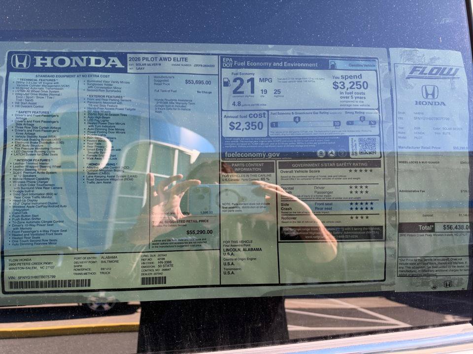 New 2026 Honda Pilot Elite image 33