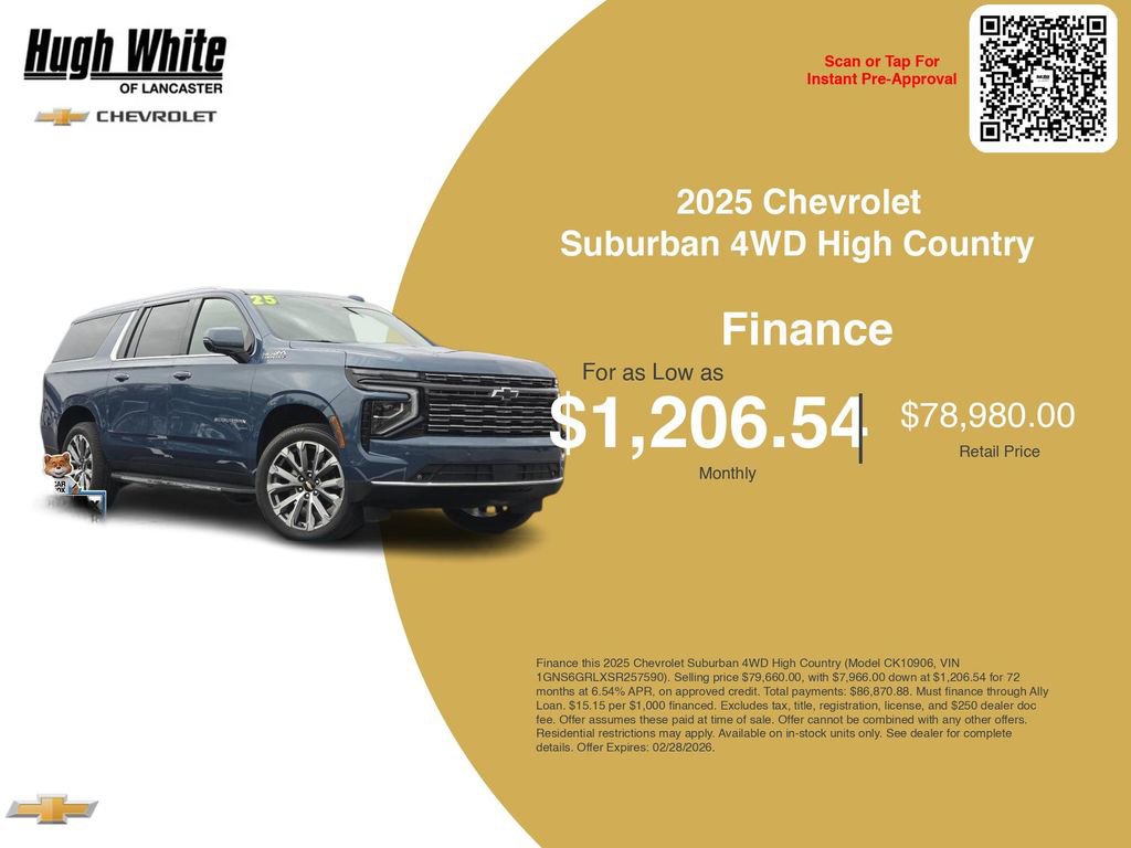 Used 2025 Chevrolet Suburban High Country image 3