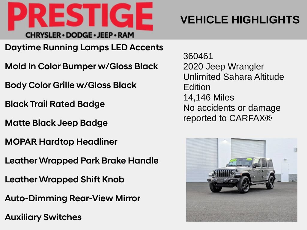 Used 2020 Jeep Wrangler Unlimited Sahara AWD/4WD image 6