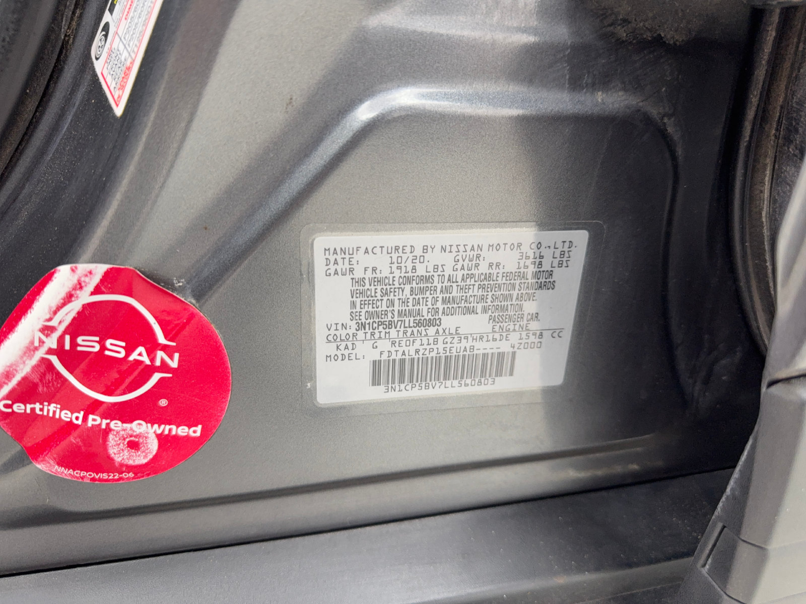 Used 2020 Nissan Kicks S FWD image 56