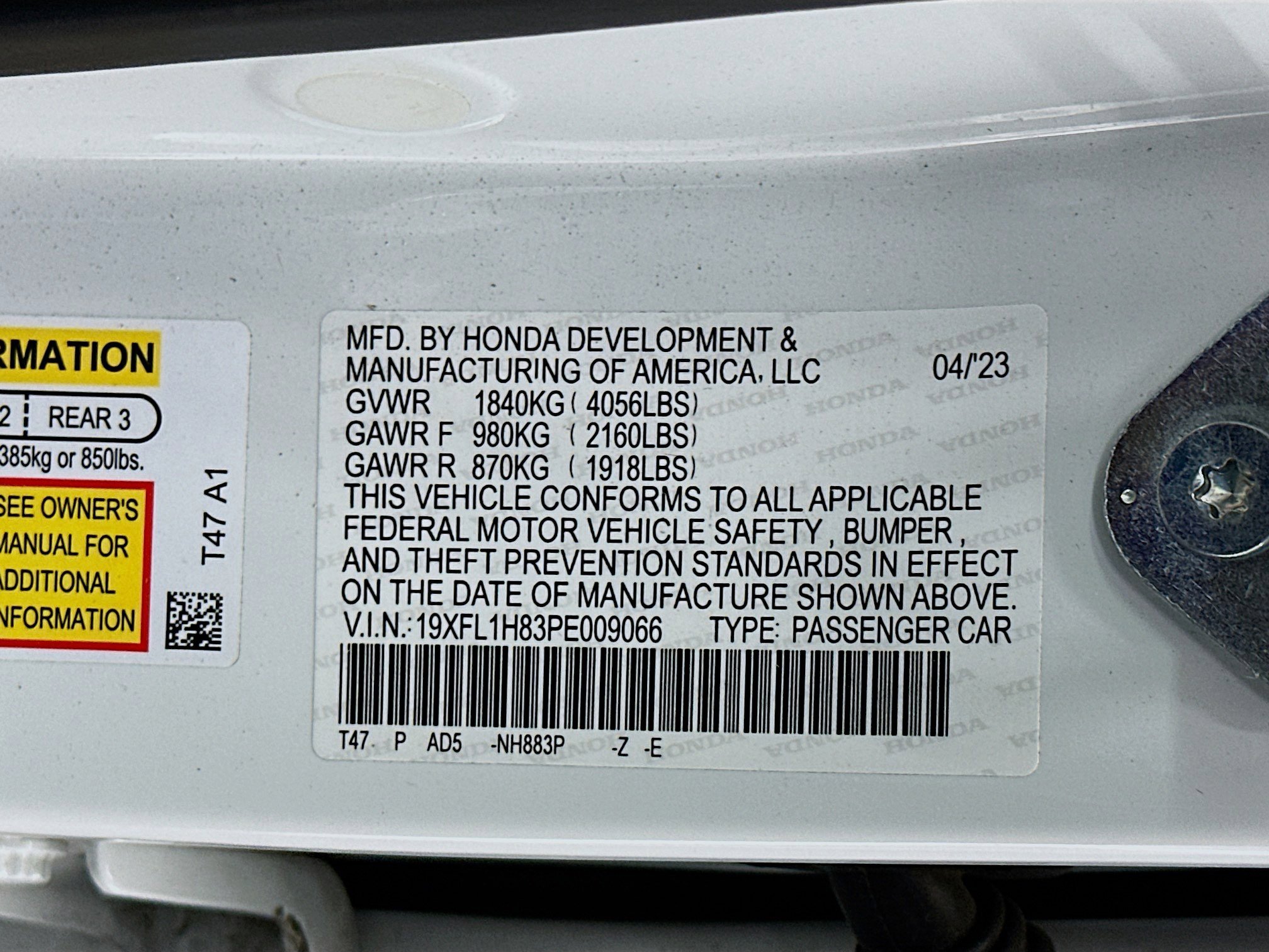 Used 2023 Honda Civic Sport Touring image 12